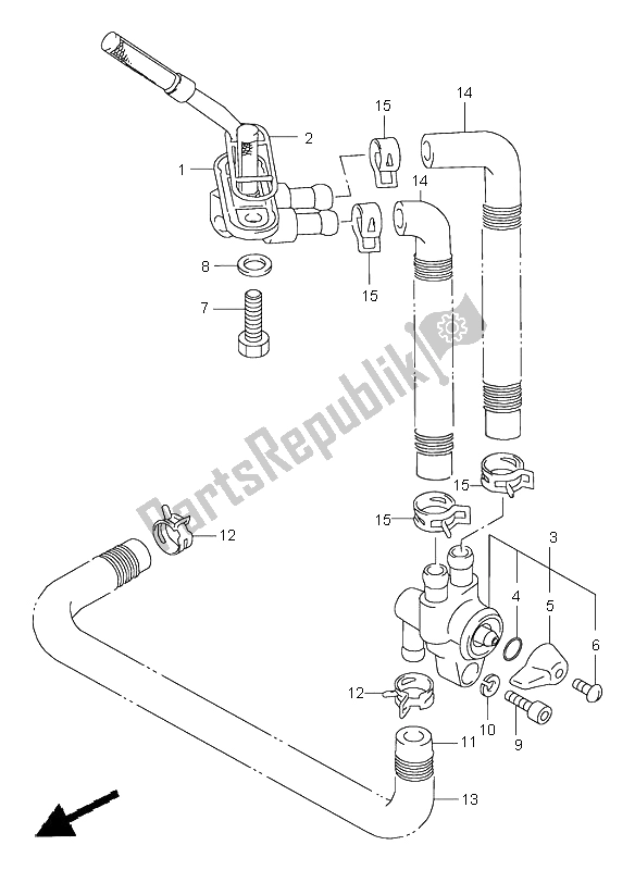 All parts for the Fuel Cock of the Suzuki VZ 800 Marauder 2000