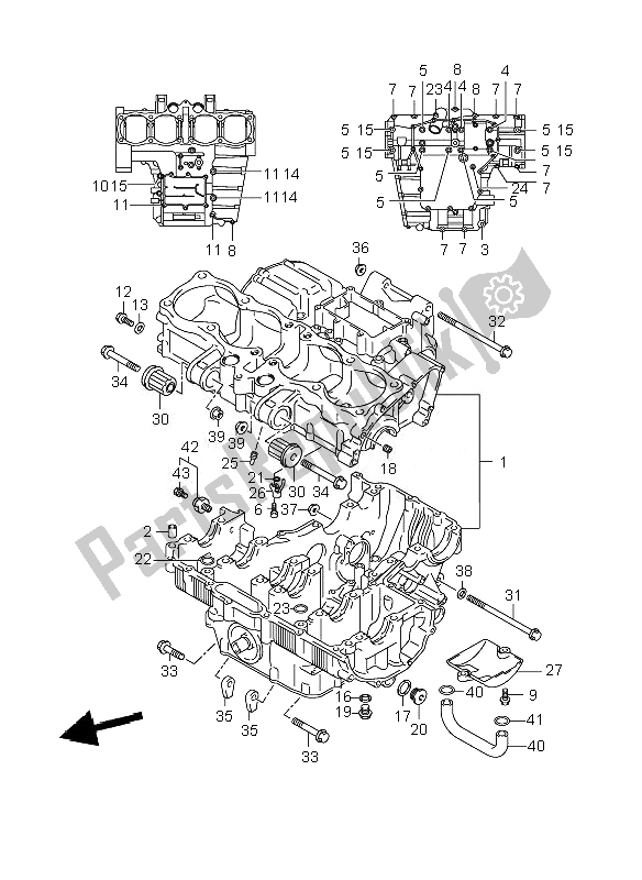 Todas las partes para Caja Del Cigüeñal de Suzuki GSX 1400Z 2007