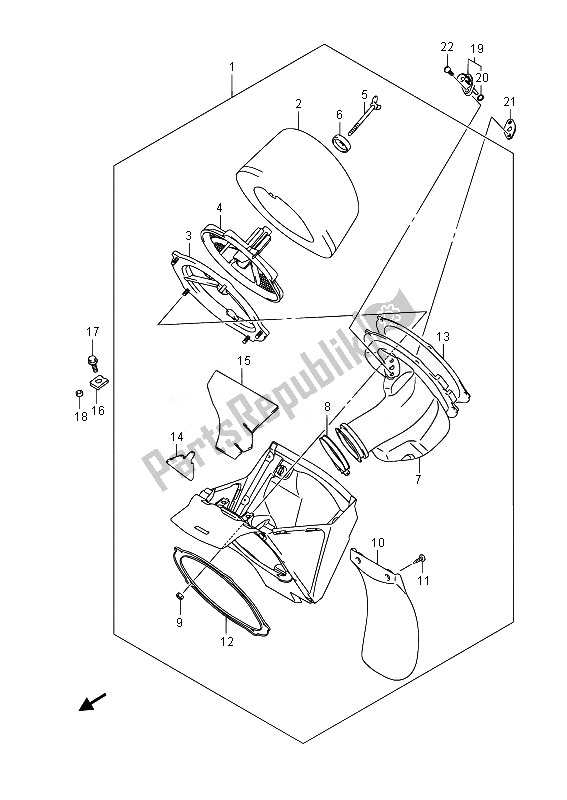 Tutte le parti per il Filtro Dell'aria del Suzuki RM Z 450 2014