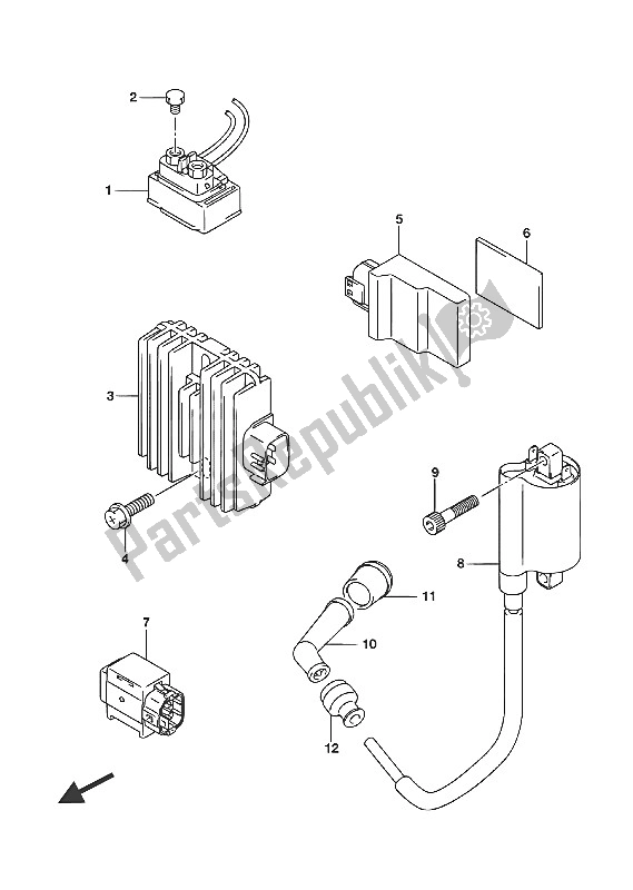 Todas las partes para Eléctrico (uh200a P04) de Suzuki UH 200A Burgman 2016