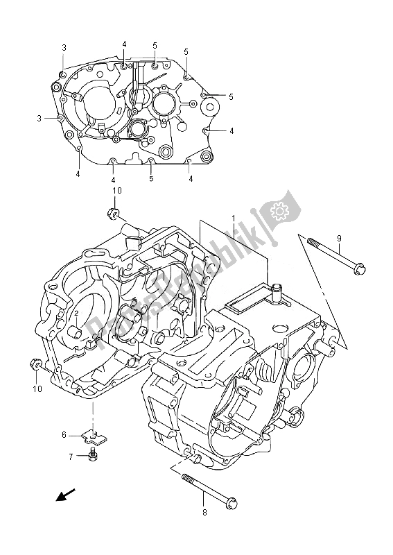 Todas as partes de Bloco Do Motor do Suzuki DR Z 125 SW LW 2014