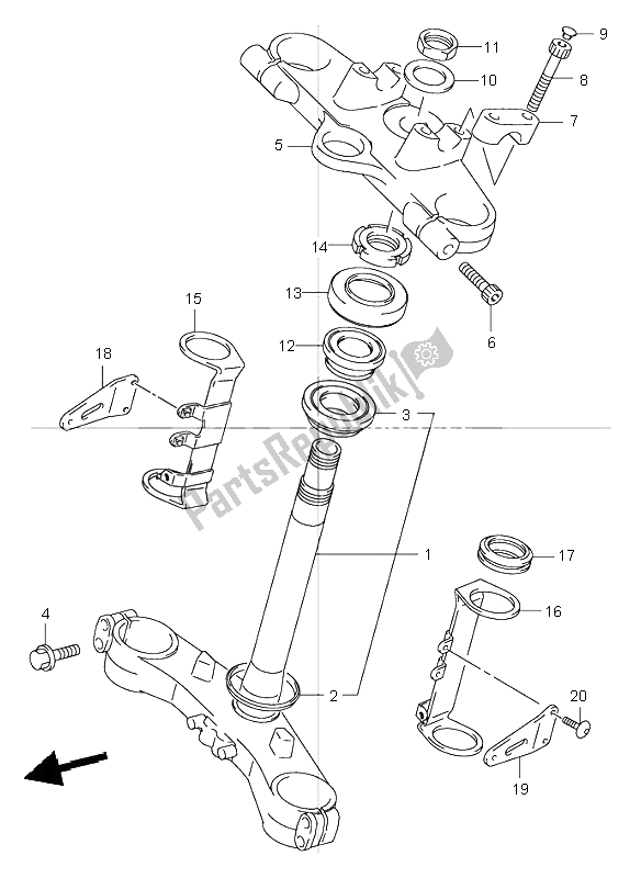 Tutte le parti per il Forcella Anteriore (gsf600-u) del Suzuki GSF 600 NS Bandit 2003