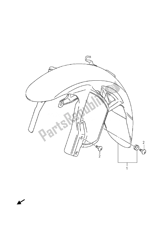 Todas las partes para Guardabarros Delantero de Suzuki DL 1000A V Strom 2014