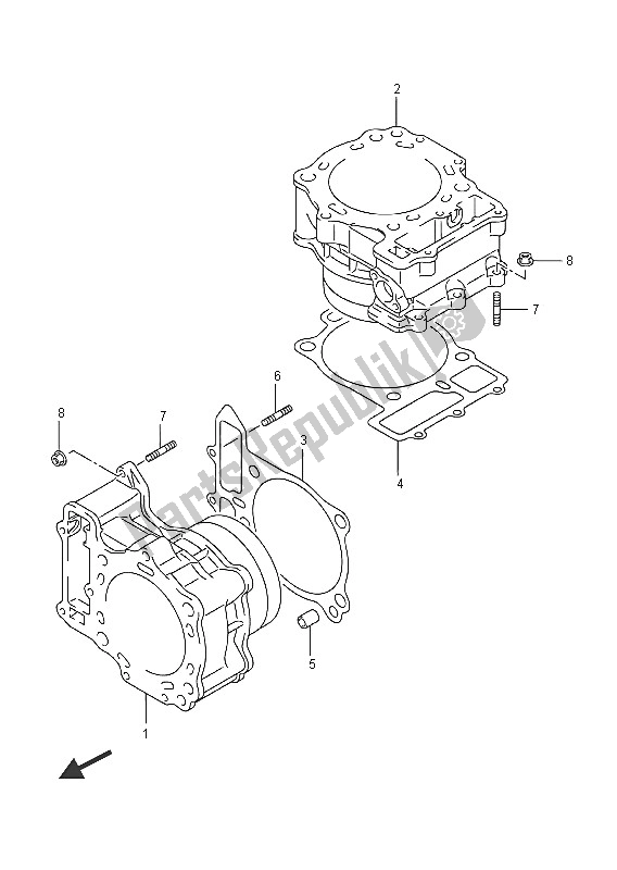 Todas as partes de Cilindro do Suzuki DL 1000A V Strom 2016