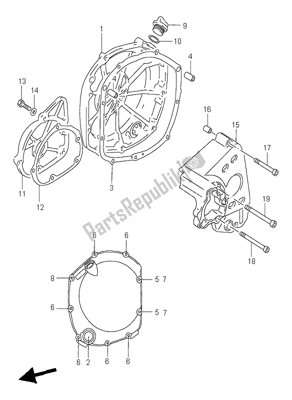 Todas las partes para Tapa Del Cárter de Suzuki RF 900R 1995