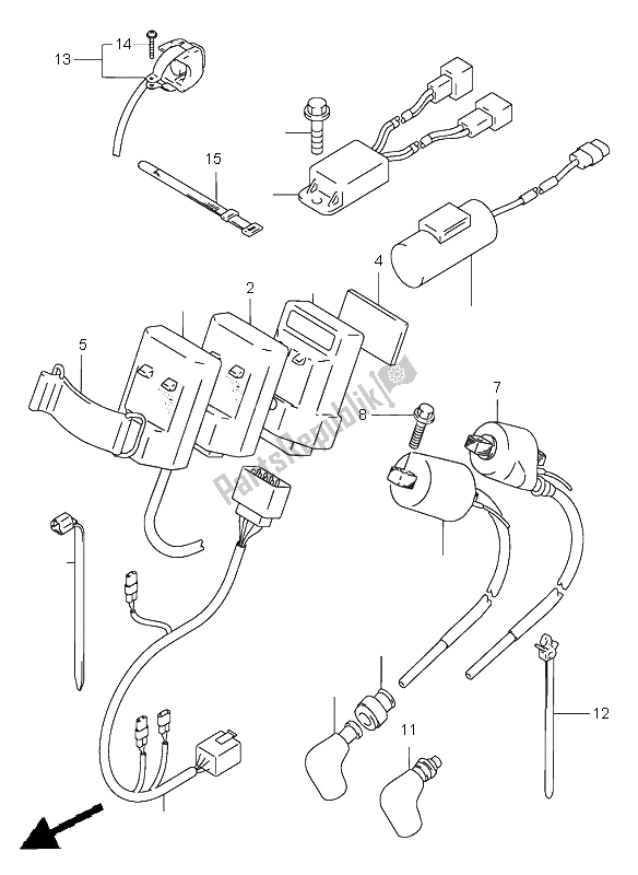 Tutte le parti per il Elettrico del Suzuki RM 125 1998