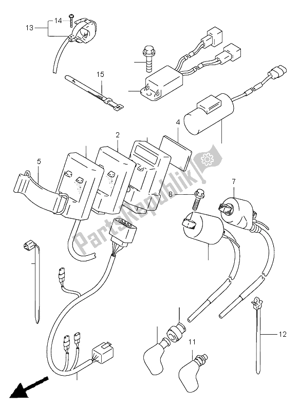 Tutte le parti per il Elettrico del Suzuki RM 125 1998