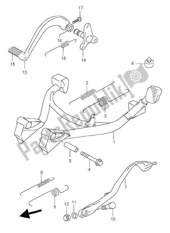 Wszystkie części do Stoisko Suzuki GSX 750F 1998