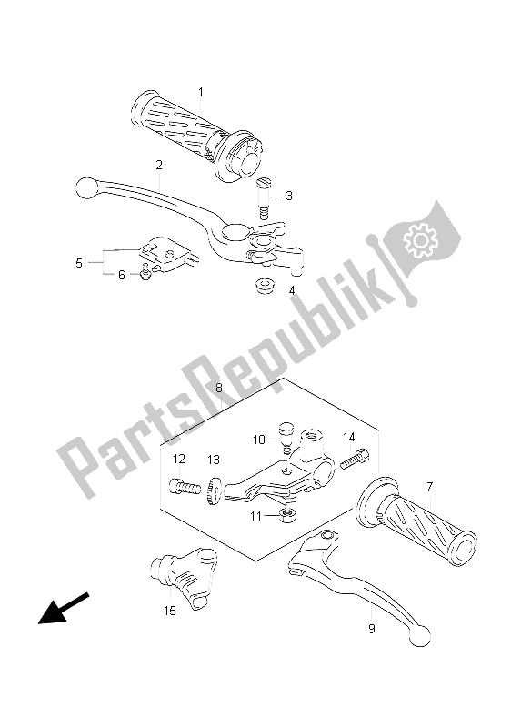 Toutes les pièces pour le Levier De Poignée du Suzuki GS 500 2003