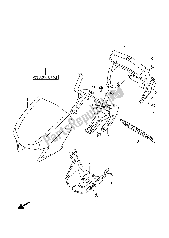 Toutes les pièces pour le Couvercle De Poignée (lt-a750xpv) du Suzuki LT A 750 Xpvzv Kingquad AXI 4X4 2015