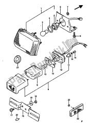 feu arrière et lampe de licence