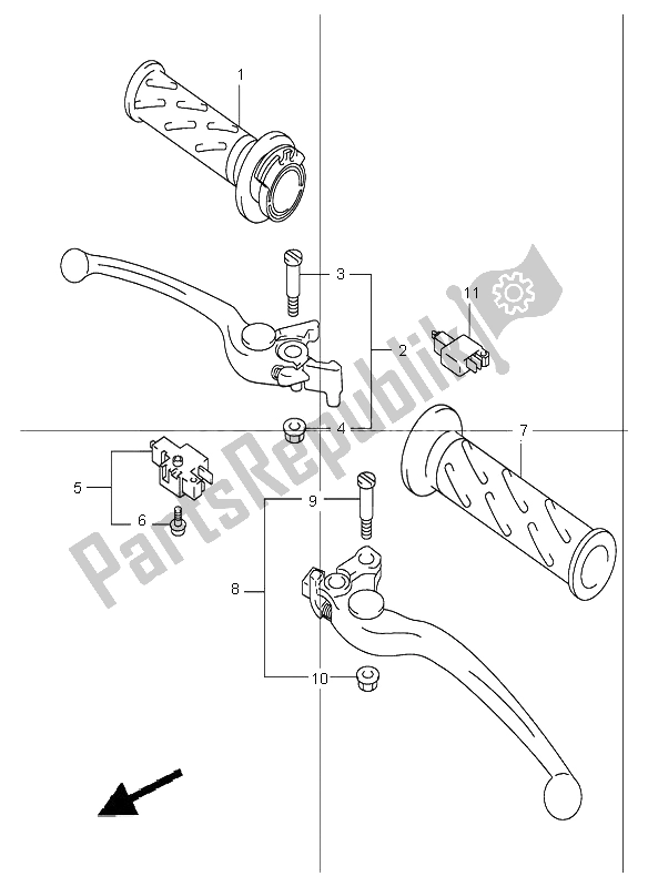 Todas las partes para Palanca De La Manija de Suzuki GSF 1200 NS Bandit 2001