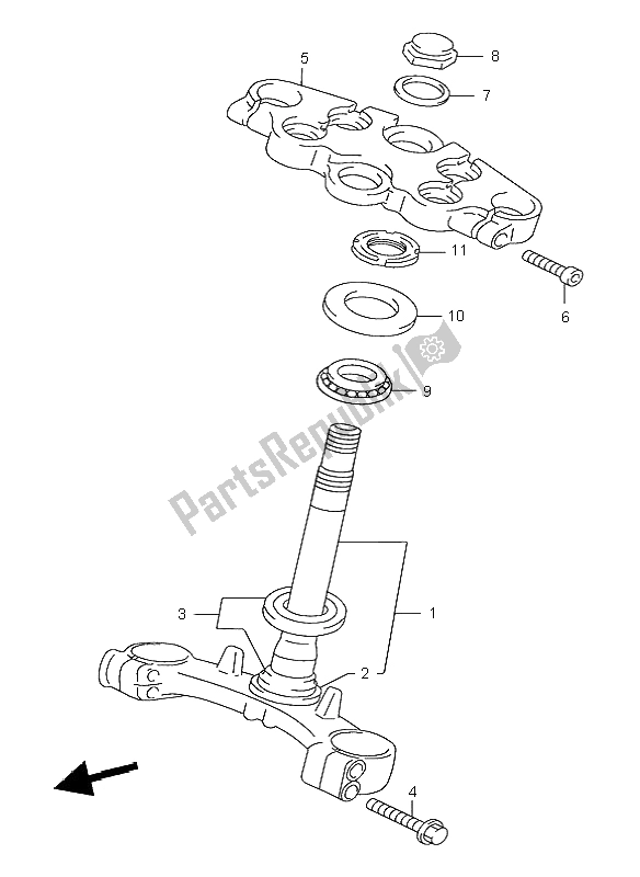 Alle onderdelen voor de Stuurpen van de Suzuki GSX 750F 1999