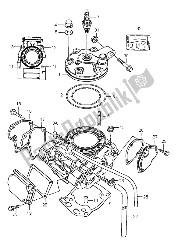 Wszystkie części do Cylinder Suzuki RM 250 1999
