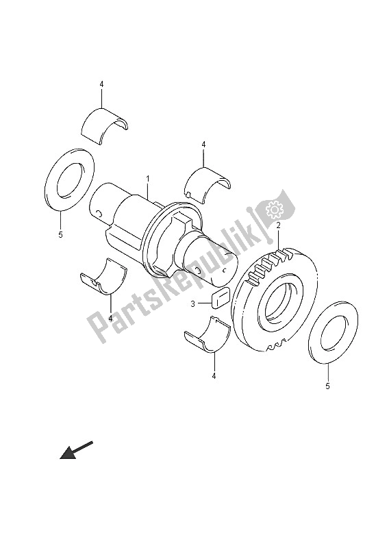 Alle onderdelen voor de Crank Balancer van de Suzuki GSX R 1000A 2016