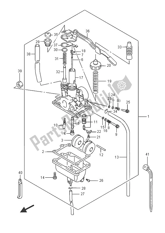 All parts for the Carburetor of the Suzuki LT Z 50 Quadsport 2016