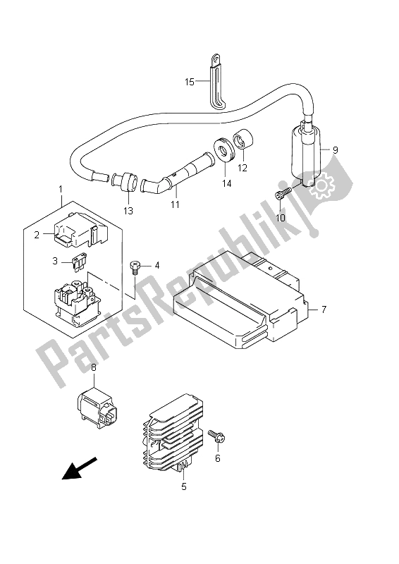 Tutte le parti per il Elettrico del Suzuki Burgman AN 400Z 2008