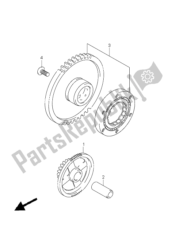 Tutte le parti per il Frizione Di Avviamento del Suzuki GSX 1250 FA 2011