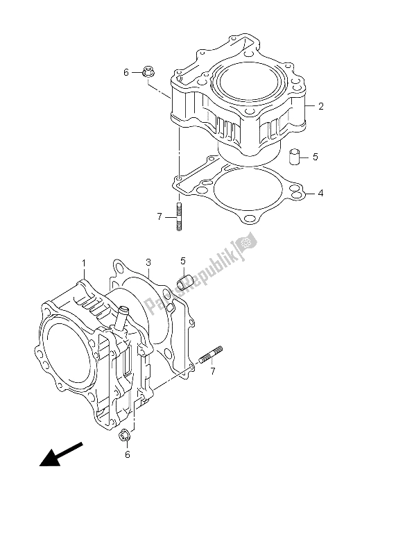 Tutte le parti per il Cilindro del Suzuki DL 650 V Strom 2004