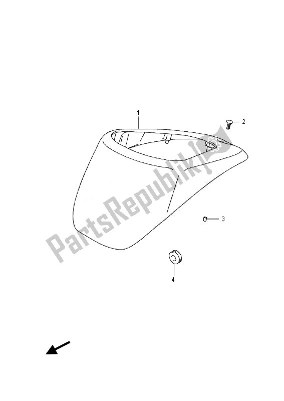 All parts for the Fuel Tank Cover of the Suzuki VL 800 CT Intruder 2014