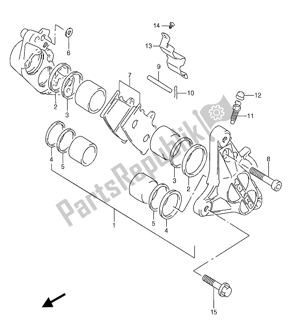 Todas las partes para Pinza Delantera de Suzuki RGV 250 1992