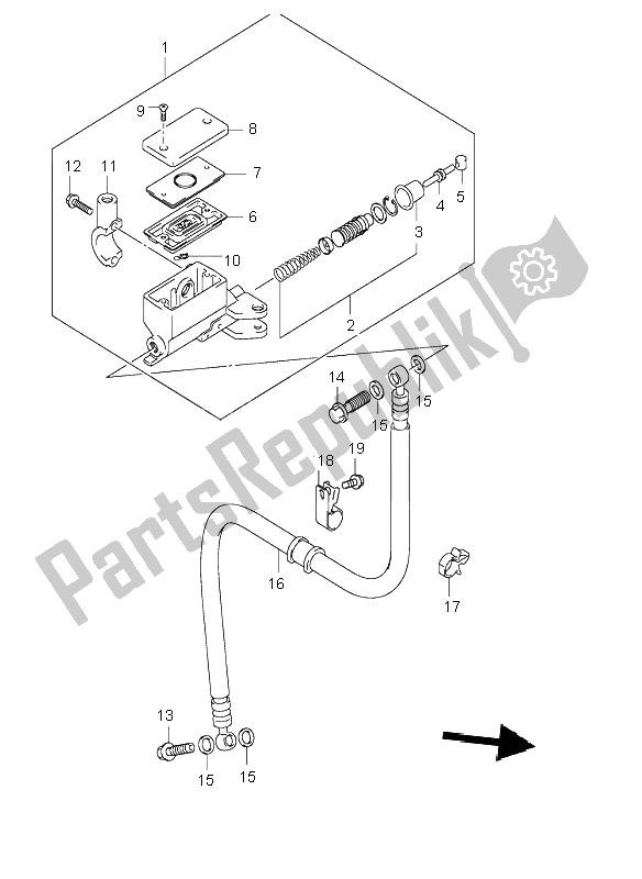 Todas las partes para Cilindro Maestro Del Embrague de Suzuki GSX 1400 2004