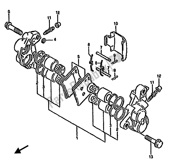 Tutte le parti per il Pinze Anteriori del Suzuki GSX 750F 1989