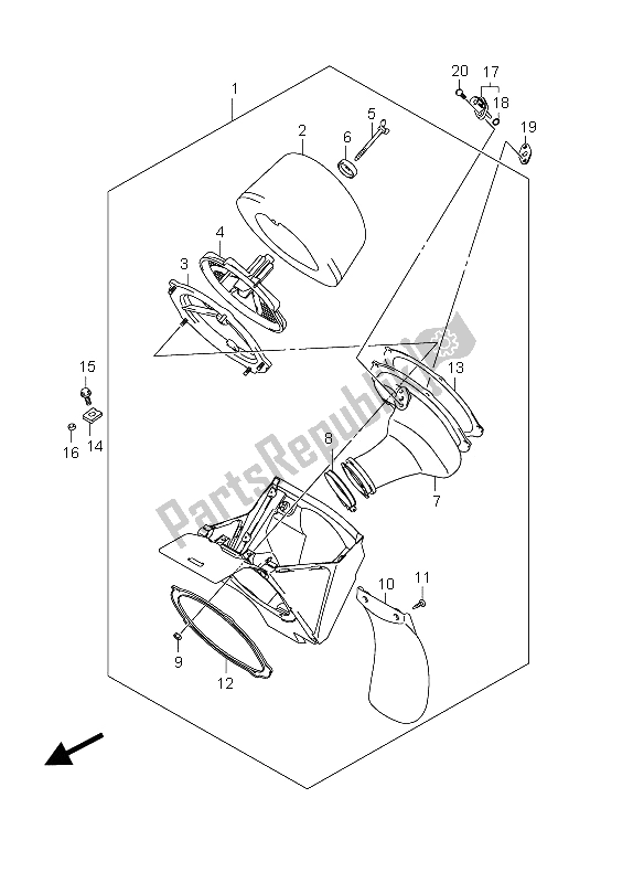 Toutes les pièces pour le Purificateur D'air du Suzuki RM Z 250 2012