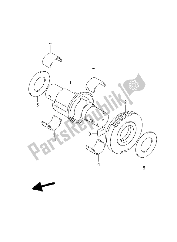 All parts for the Crankcase Balancer of the Suzuki GSX R 750 2007