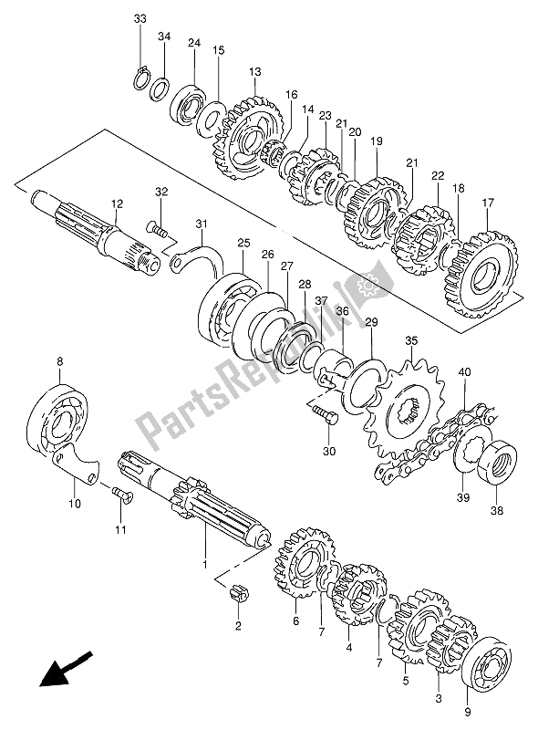 Tutte le parti per il Trasmissione del Suzuki GN 250 1992