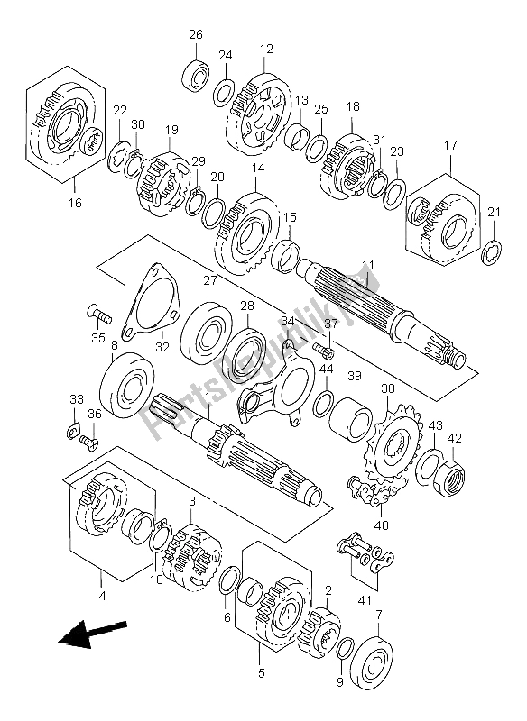 Tutte le parti per il Trasmissione del Suzuki TL 1000R 1998