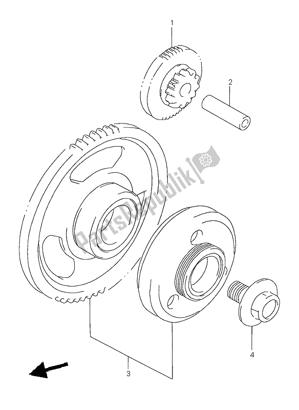 Tutte le parti per il Frizione Di Avviamento del Suzuki GSX 750F 2003