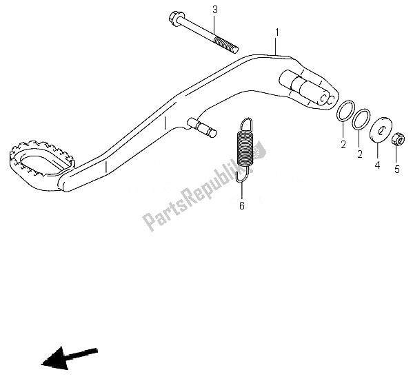 Tutte le parti per il Freno Posteriore del Suzuki LT Z 400 Quadsport 2007