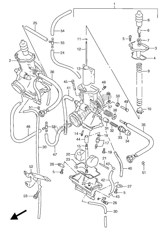 Todas as partes de Carburador do Suzuki RGV 250 1992