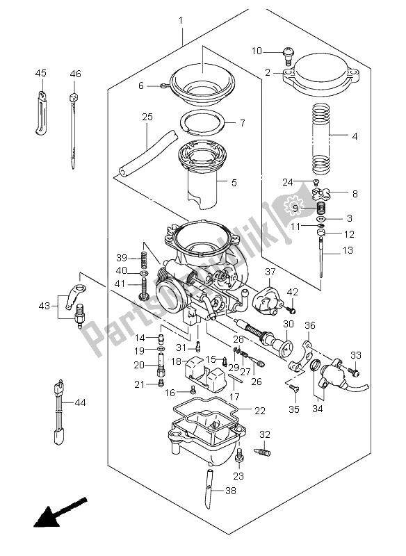 All parts for the Carburetor of the Suzuki RV 125 Vanvan 2006