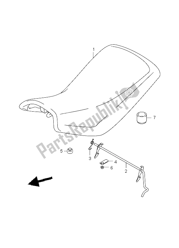 Toutes les pièces pour le Siège du Suzuki LT F 250 Ozark 2004