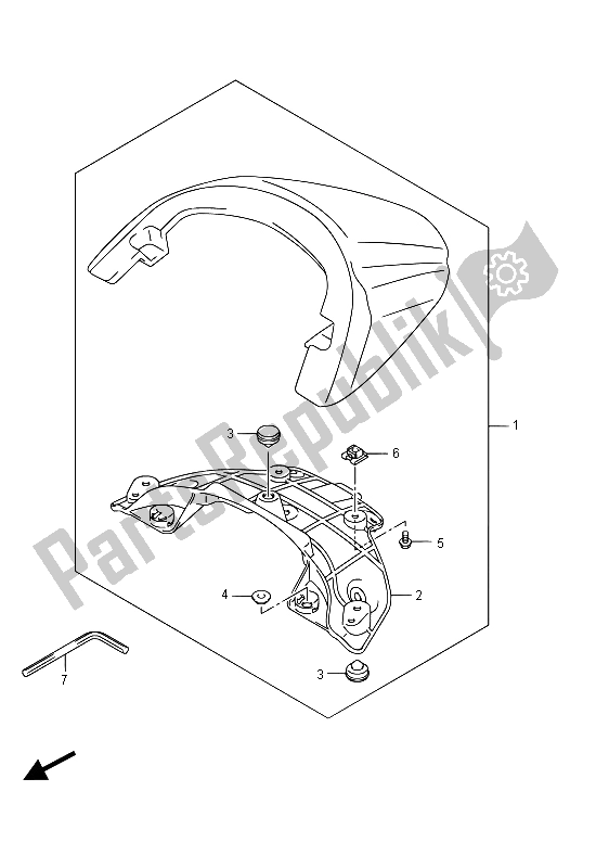 Wszystkie części do Skrzynka Tylna Siedzenia (vzr1800uf E19) Suzuki VZR 1800 BZ M Intruder 2015