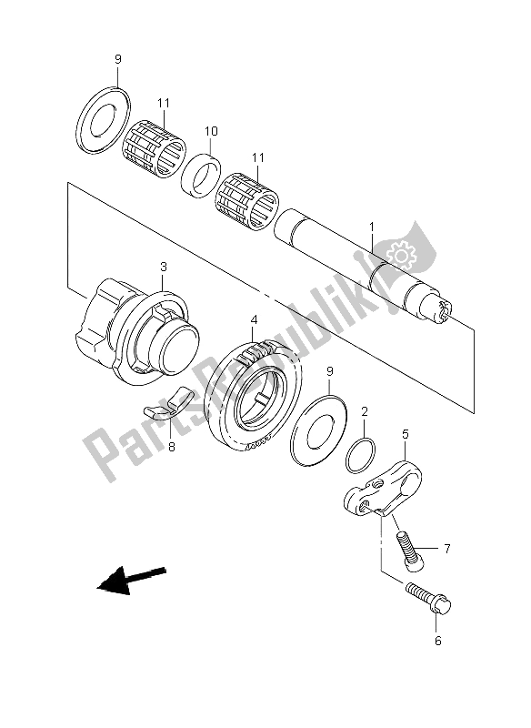 All parts for the Crank Balancer of the Suzuki GSF 1250 Nsnasa Bandit 2008