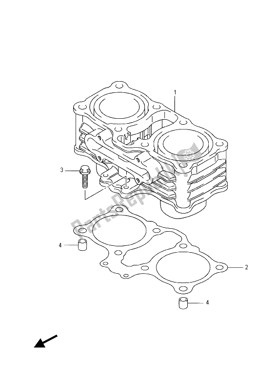 Alle onderdelen voor de Cilinder van de Suzuki GW 250F Inazuma 2015
