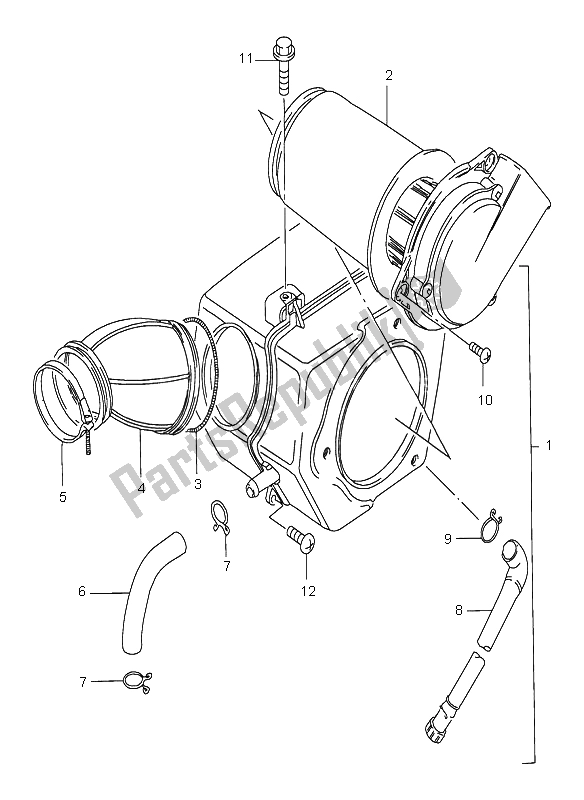 Toutes les pièces pour le Purificateur D'air du Suzuki GN 250E 2000