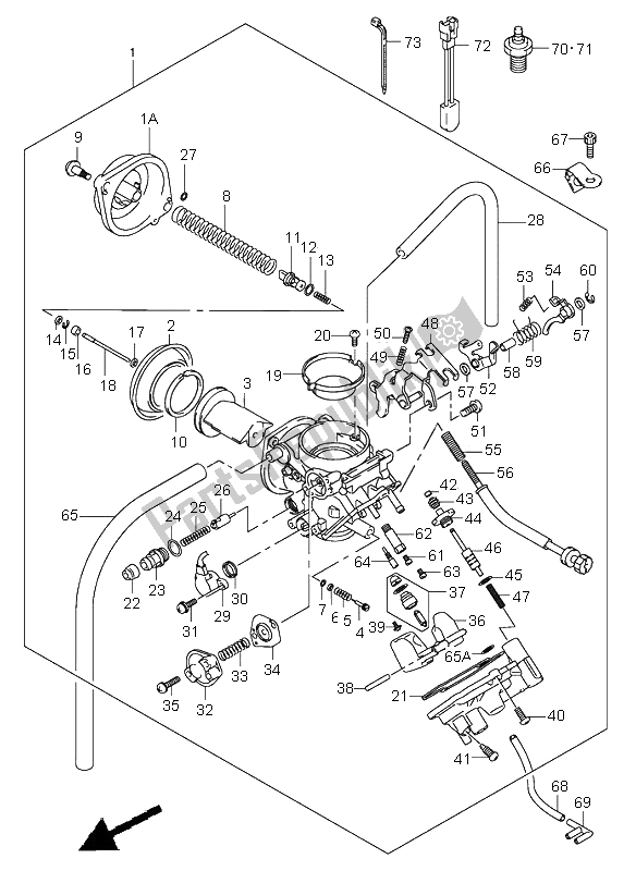 Alle onderdelen voor de Carburator van de Suzuki VL 800Z Volusia 2003