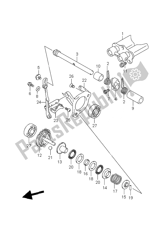 All parts for the Exhaust Valve of the Suzuki RM 85 SW LW 2010