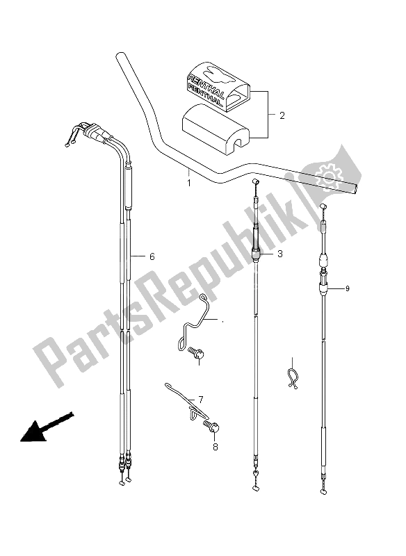 Tutte le parti per il Manubrio del Suzuki RM Z 450 2005