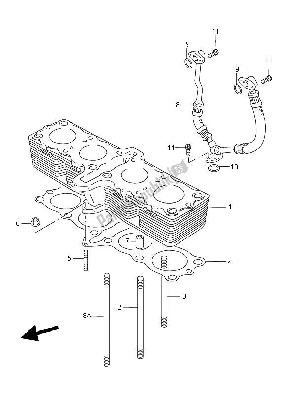 Tutte le parti per il Cilindro del Suzuki GSX 750F 2003