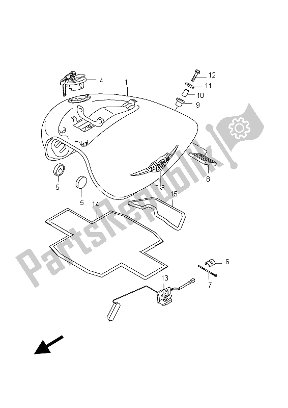 Todas las partes para Tanque De Combustible (vl800cue E19) de Suzuki C 800 VL Intruder 2012