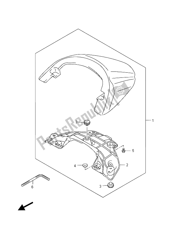 Tutte le parti per il Scatola Della Coda Del Sedile (vzr1800 E19) del Suzuki VZR 1800 NZR M Intruder 2012