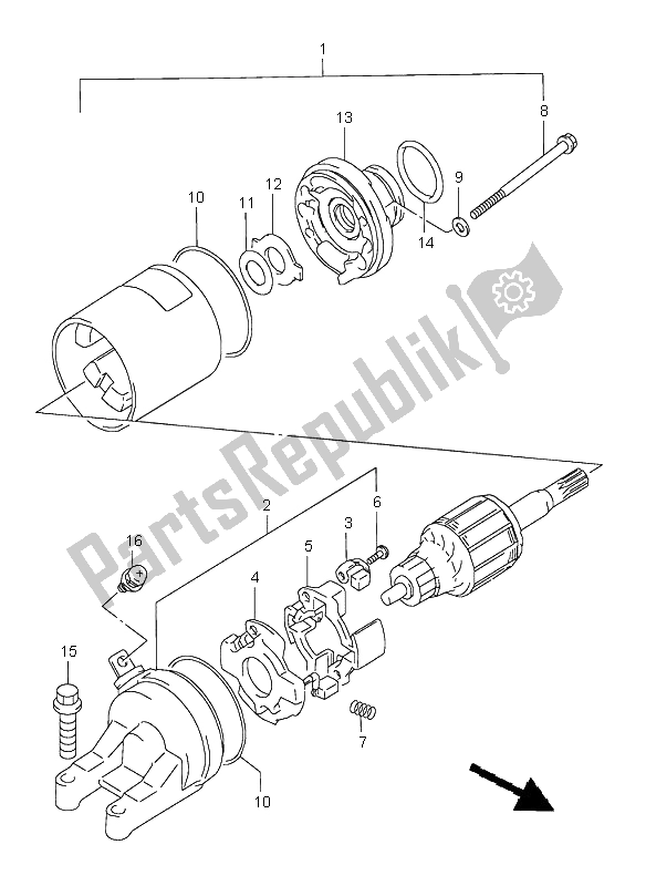 Tutte le parti per il Motore Di Avviamento del Suzuki GSX R 600 1997