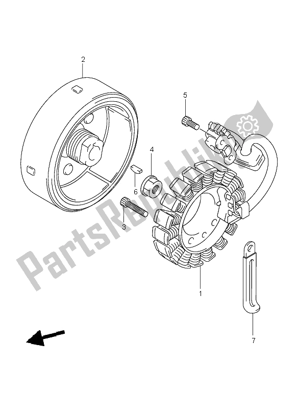 Tutte le parti per il Magnete del Suzuki VL 250 Intruder 2001