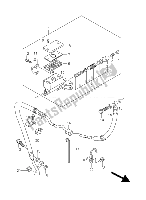 Todas las partes para Cilindro Maestro Del Embrague de Suzuki GSF 1250A Bandit 2011