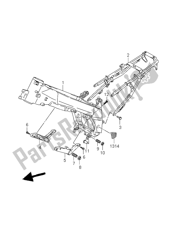 Todas las partes para Marco de Suzuki DL 650A V Strom 2008